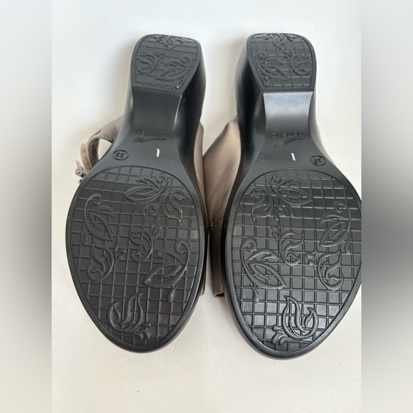 Dansko Donna bronze leather flower sandals slide wedge size 8.5 - Picture 7 of 9